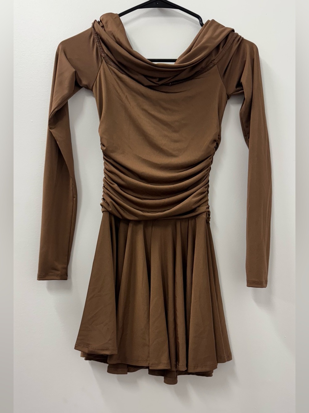 Altar'd State Off-the-Shoulder Brown Mini Dress - Picture 3 of 9